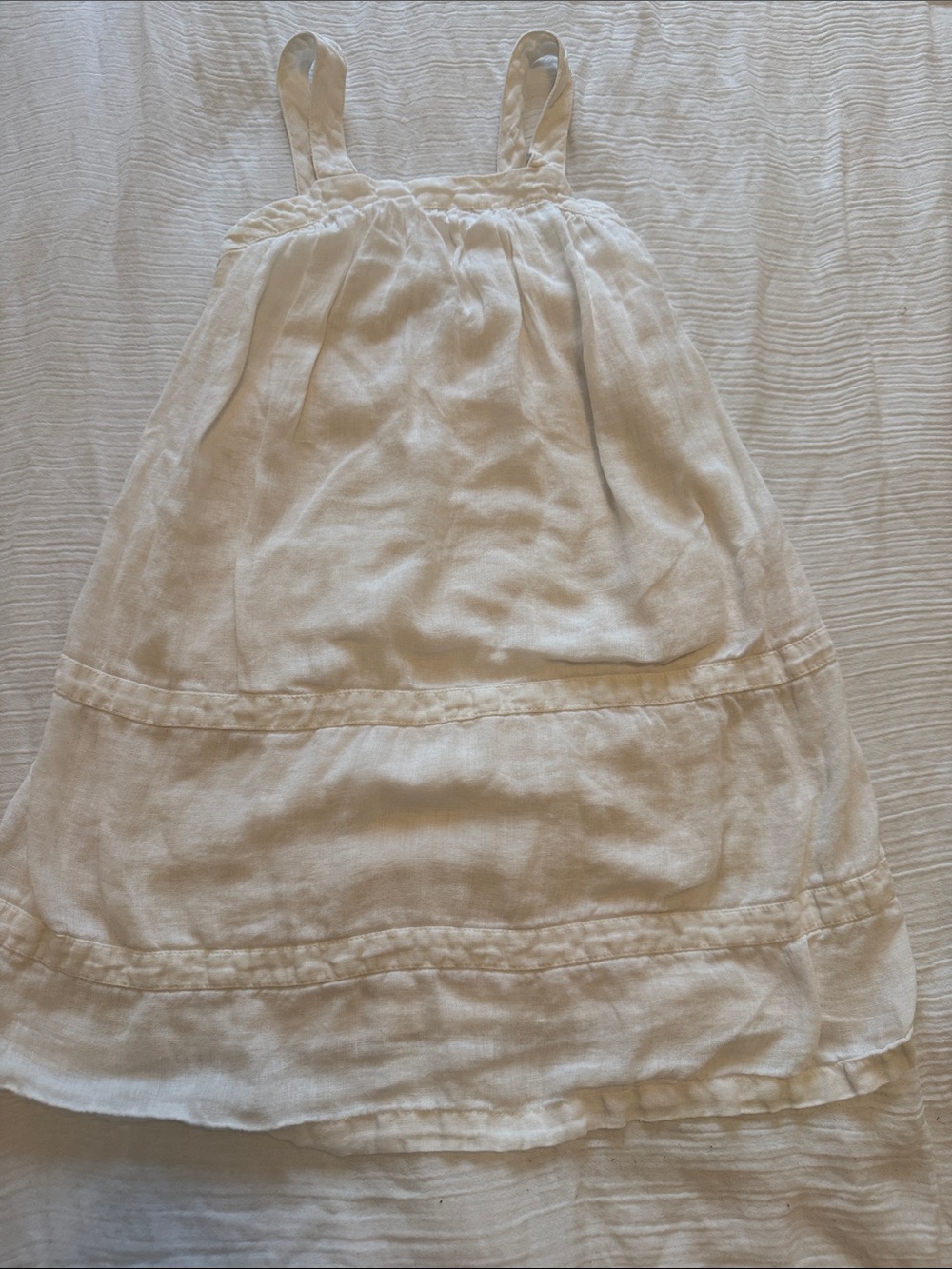 Zara Lightweight Cream Linen Sundress - Sleeveless size 8
